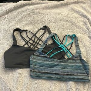 Set of two free to be sports bras - wild - blue and dark grey - size 8